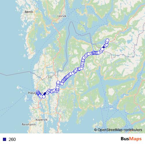 260 bus Line Map