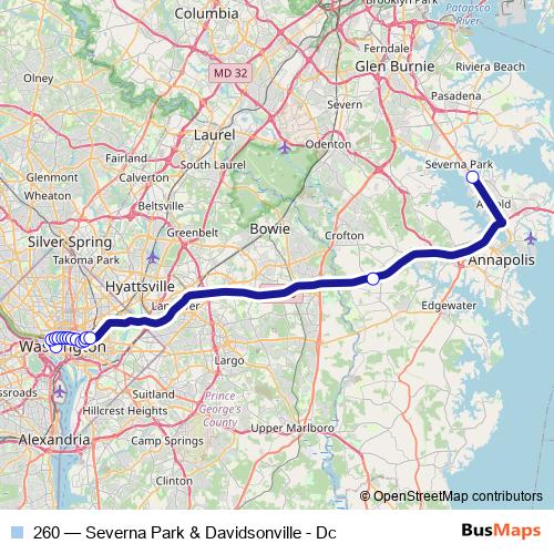260 bus Line Map