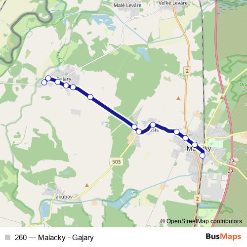 260 bus Line Map