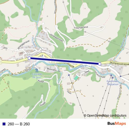 260 bus Line Map