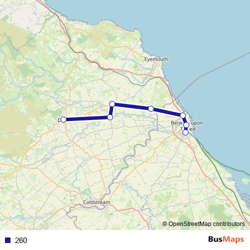 260 bus Line Map