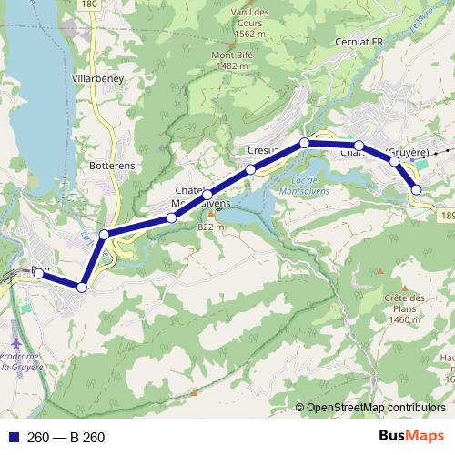 260 bus Line Map