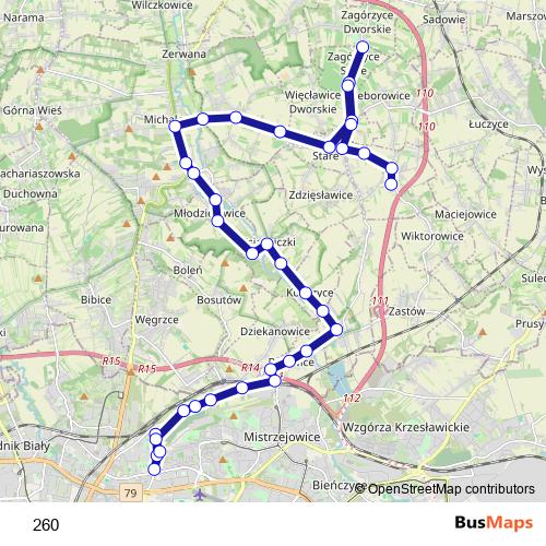 260 bus Line Map
