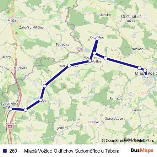 260 bus Line Map