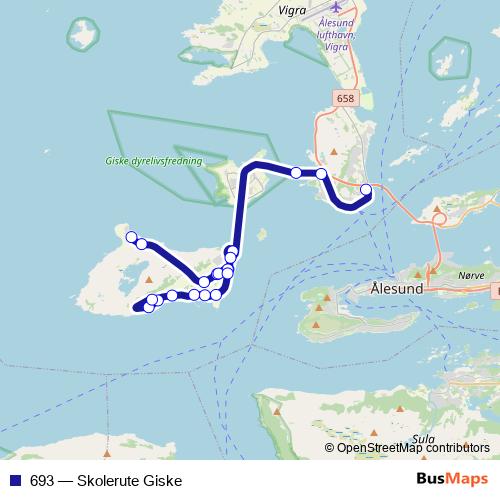 693 bus Line Map