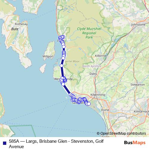 585A bus Line Map