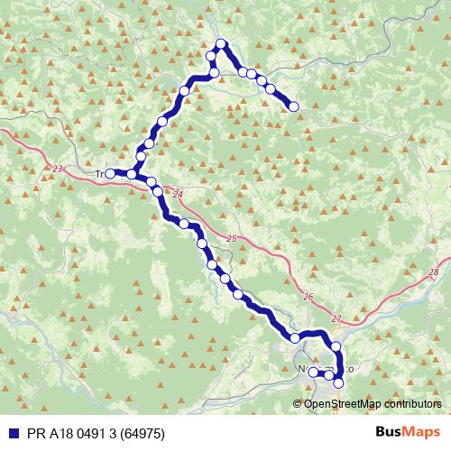 PR A18 0491 3 (64975) bus Line Map