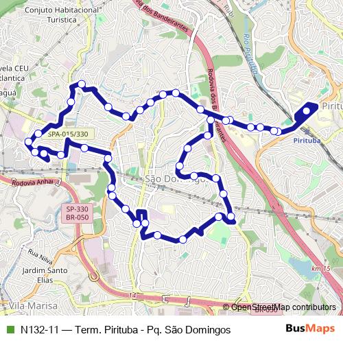N132-11 bus Line Map