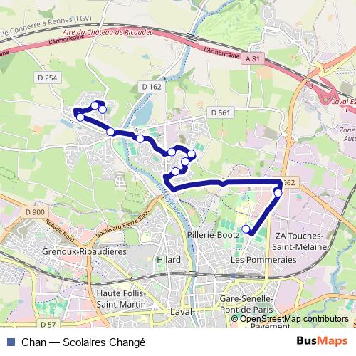 Chan bus Line Map