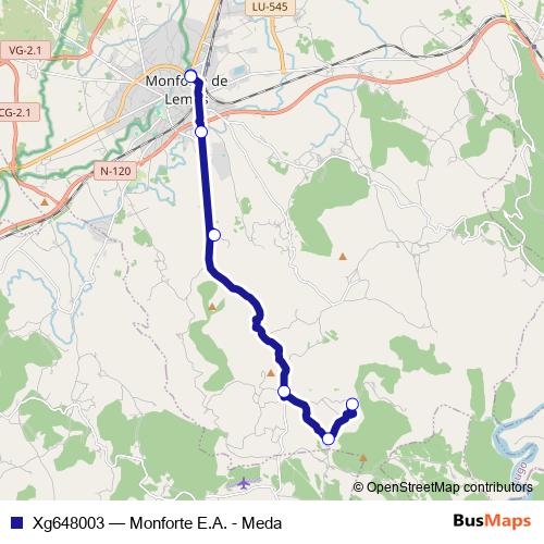 Xg648003 bus Line Map