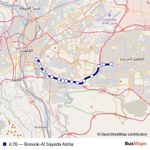 Ic76 bus Line Map