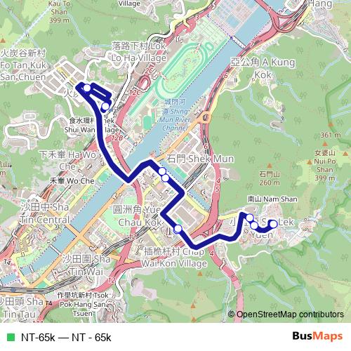 NT-65k bus Line Map