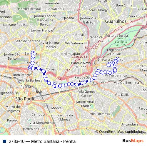278a-10 bus Line Map
