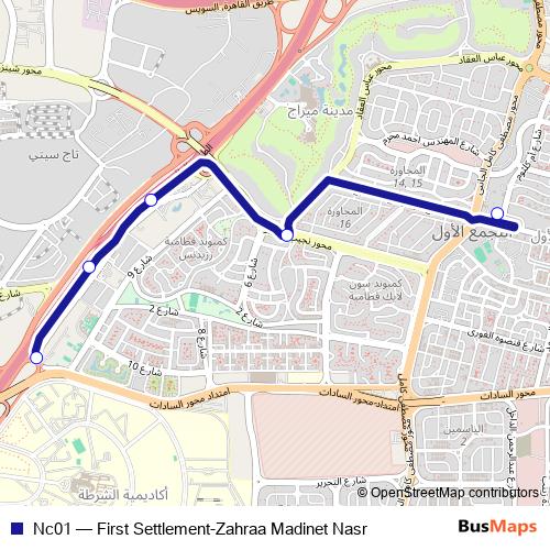 Nc01 bus Line Map