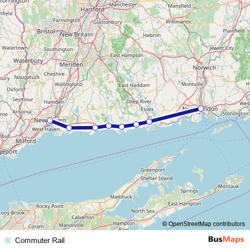 Commuter Rail rail Line Map