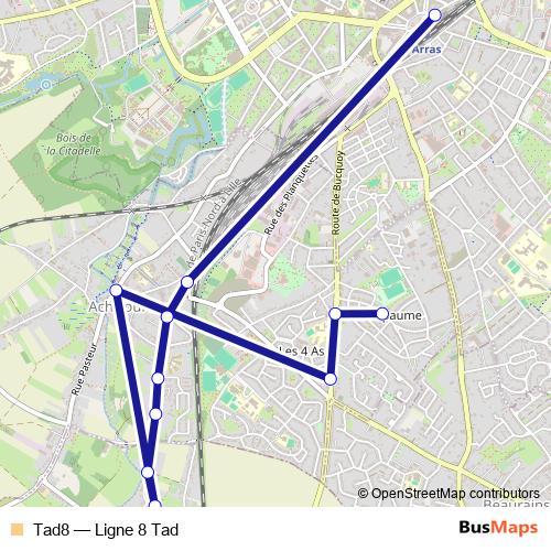 Tad8 bus Line Map