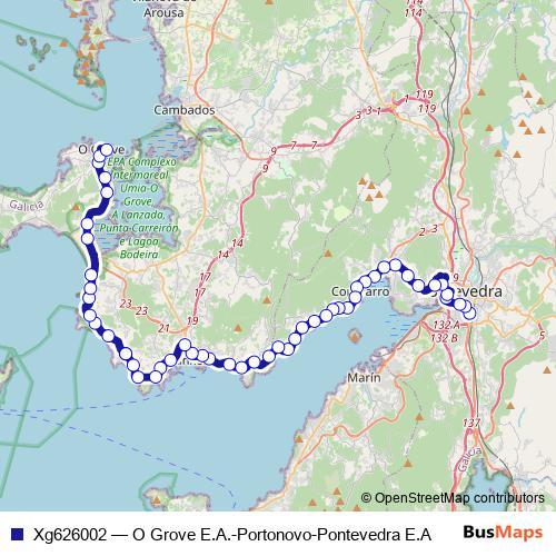 Xg626002 bus Line Map