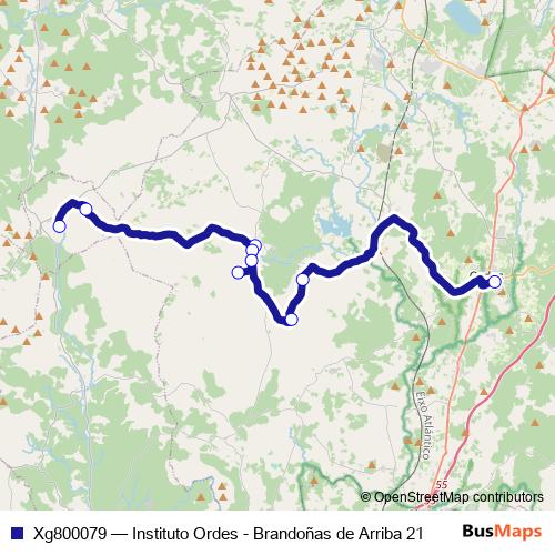 Xg800079 bus Line Map