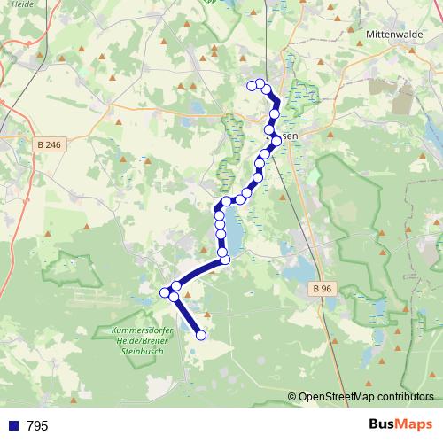 795 bus Line Map
