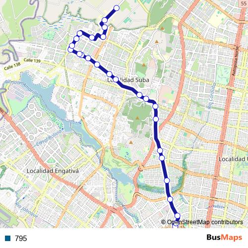 795 bus Line Map