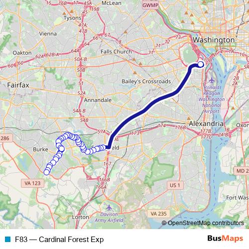 F83 bus Line Map