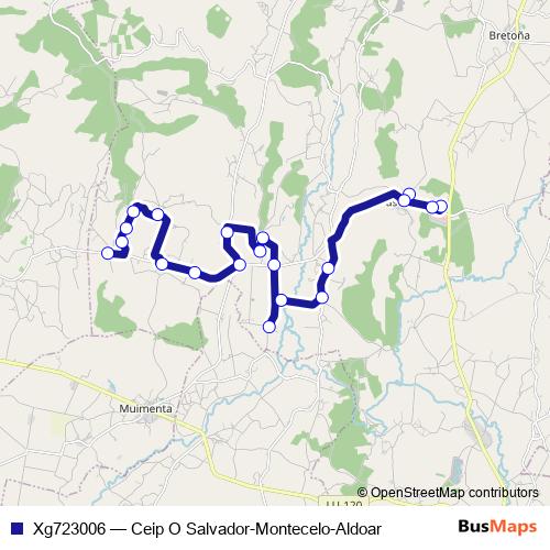 Xg723006 bus Line Map