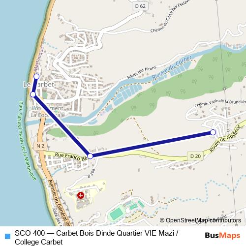 SCO 400 bus Line Map