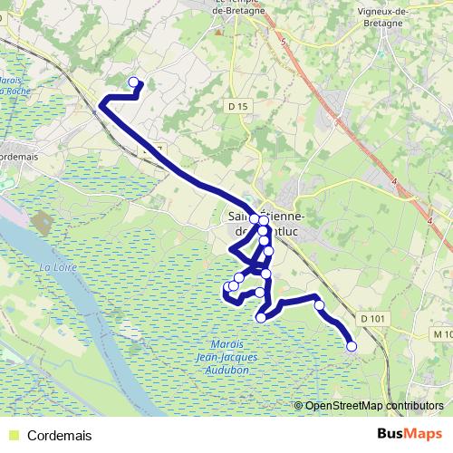 Cordemais bus Line Map