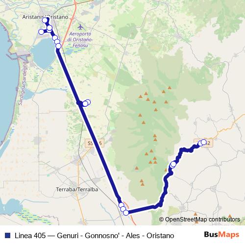 Linea 405 bus Line Map