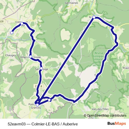 52eavm03 bus Line Map