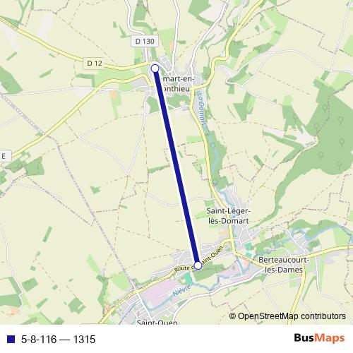 5-8-116 bus Line Map