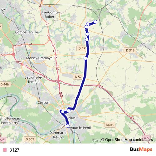 3127 bus Line Map