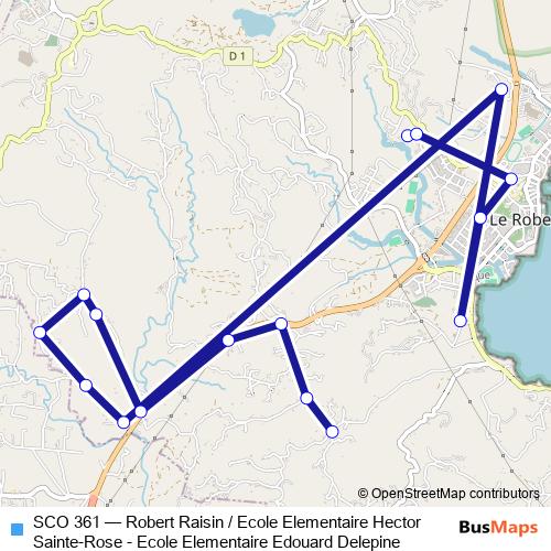SCO 361 bus Line Map