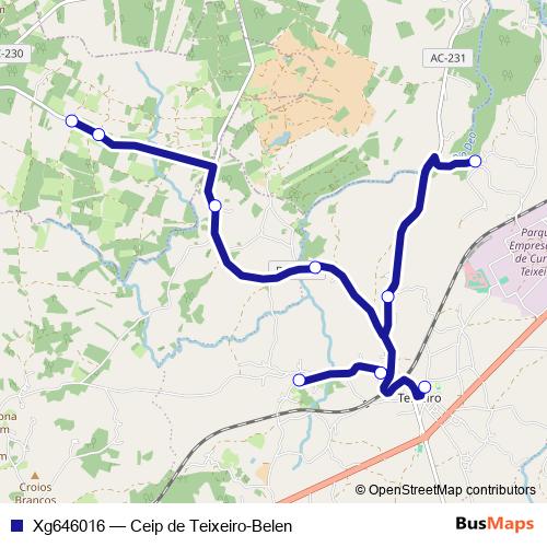 Xg646016 bus Line Map