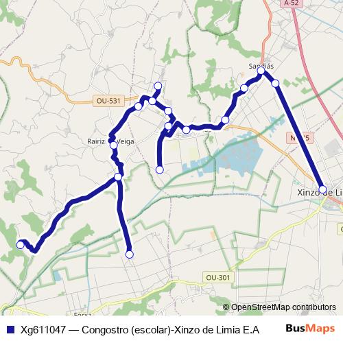 Xg611047 bus Line Map