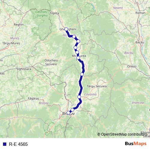 R-E 4565 rail Line Map