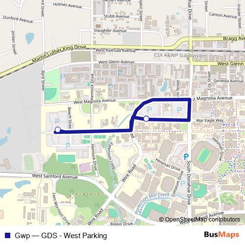 Gwp bus Line Map