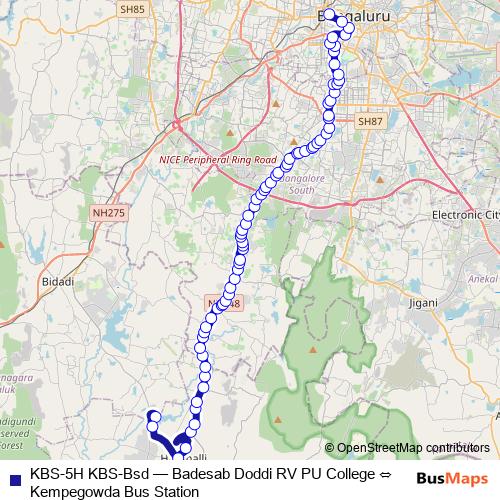 KBS-5H KBS-Bsd bus Line Map