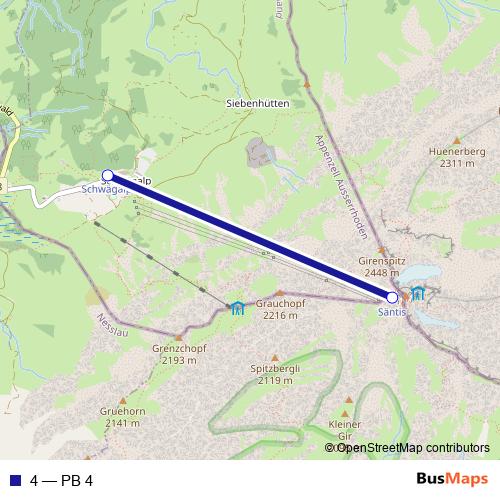 4 cable-car Line Map