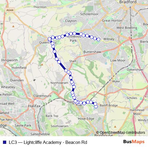LC3 bus Line Map