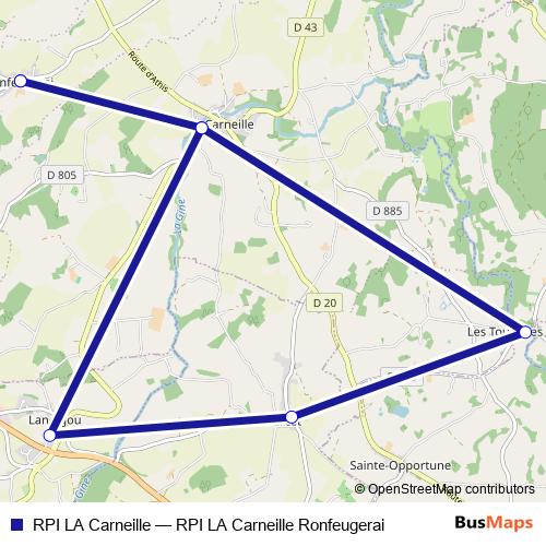 RPI LA Carneille bus Line Map