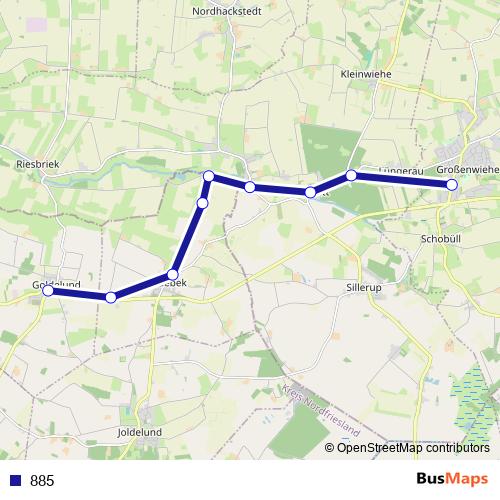 885 bus Line Map