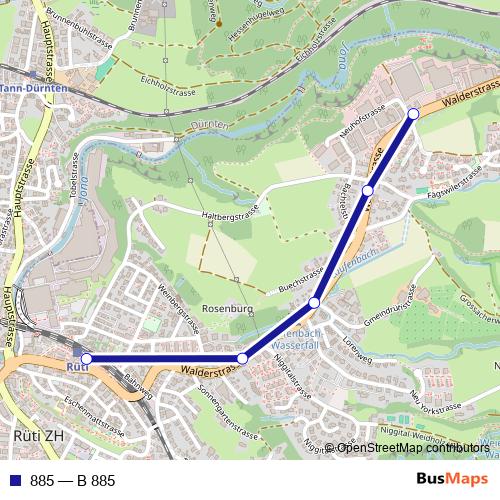 885 bus Line Map