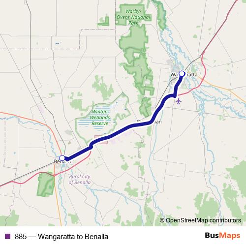 885 bus Line Map