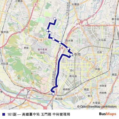 161副 bus Line Map