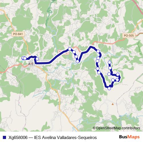 Xg658006 bus Line Map