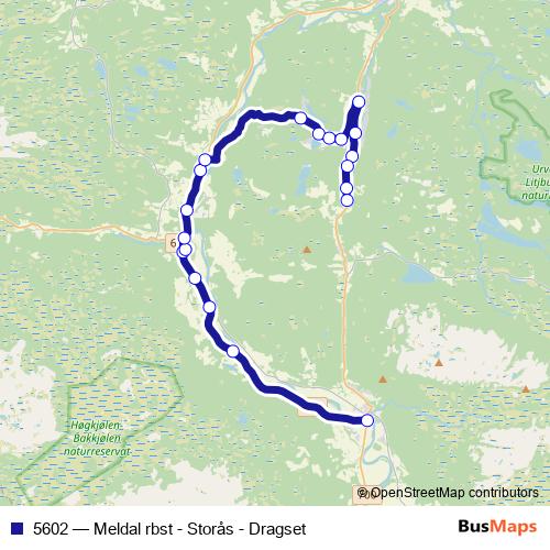 5602 bus Line Map