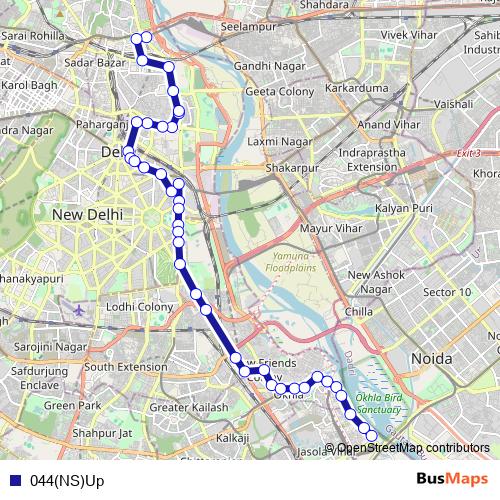 044(NS)Up bus Line Map