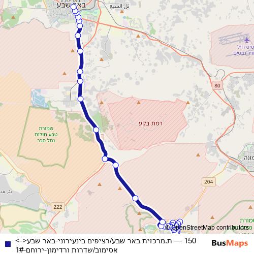 150 bus Line Map