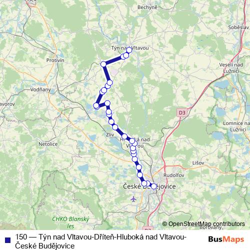 150 bus Line Map
